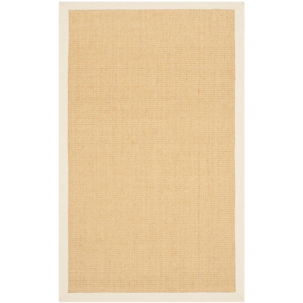 SAFAVIEH Natural Fiber Maize/Wheat Doormat 3 ft. x 4 ft. Border Area Rug