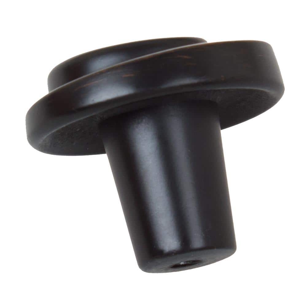 Oil Rubbed Bronze Round Cabinet Knob with Mounting Hardware