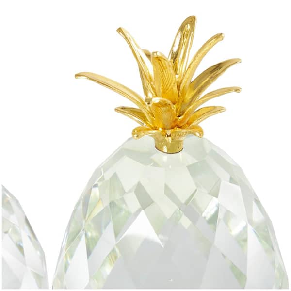 Set of Crystal Pineapple & Brass Table Lamp -  Canada