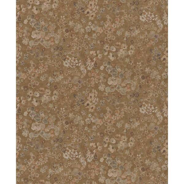 Walls Republic Orange Dreamy Floral Jungle Printed Non-Woven Paper Paste the Wall Textured Wallpaper 57 sq. ft.
