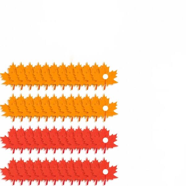 48-Pack Maple Leaf Shaped Disposable Paper Wine Glass Charms Cup Identifier Tags with Gold and Silver