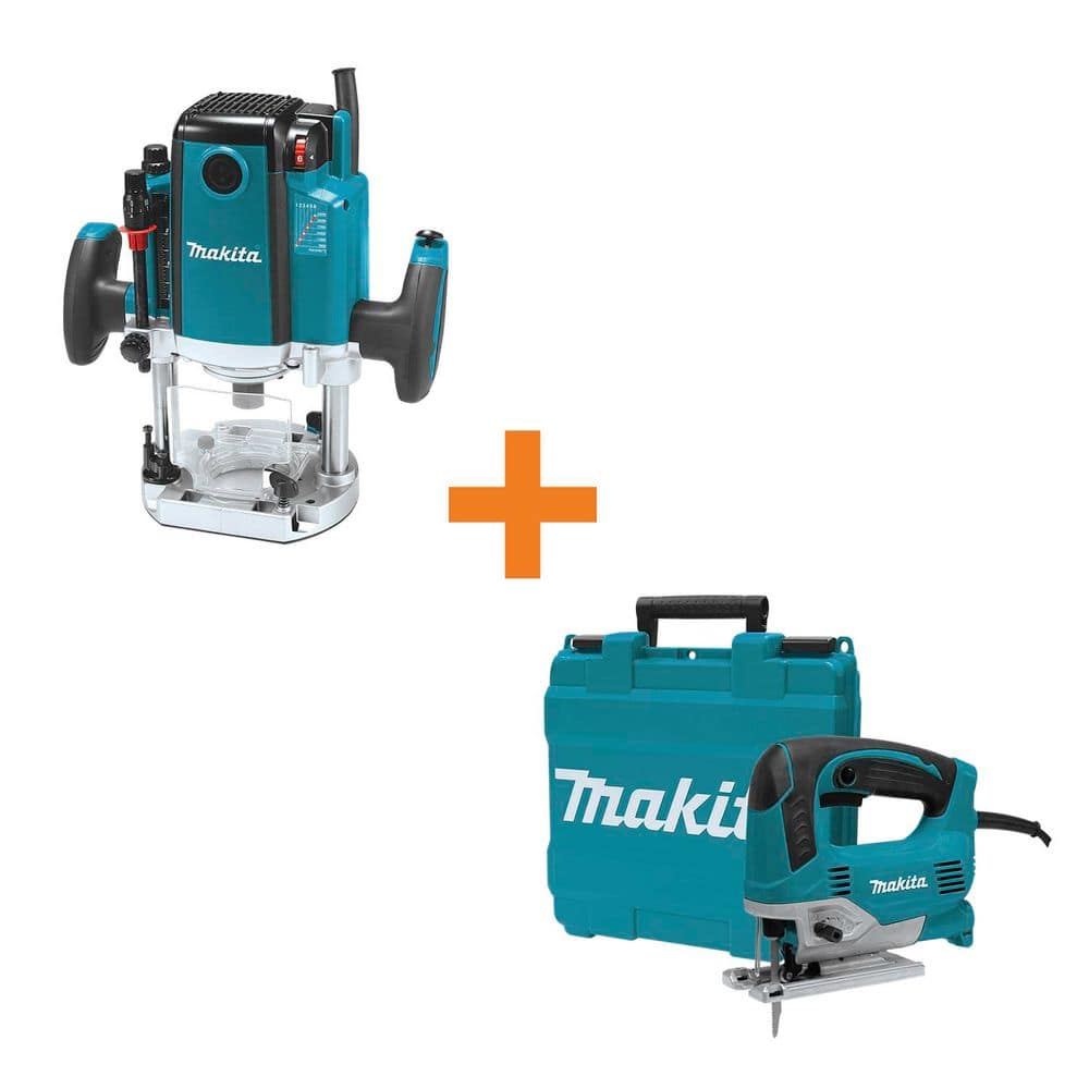3-1/4 HP Plunge Router with Variable Speed with 6.5 Amp Corded Variable Speed Lightweight Top Handle Jig Saw with Case price history on PriceWatchPro