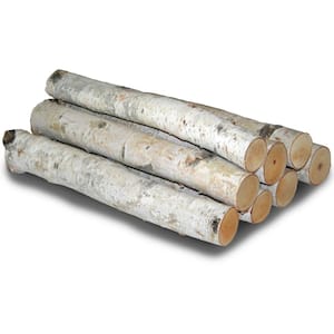 (13090) Decorative White Birch Log Bundle, Kiln Dried Wood Home Decor-16-18 in. L x 1.5- 3 in. W 1.5- 3 in. H (Set of 8)