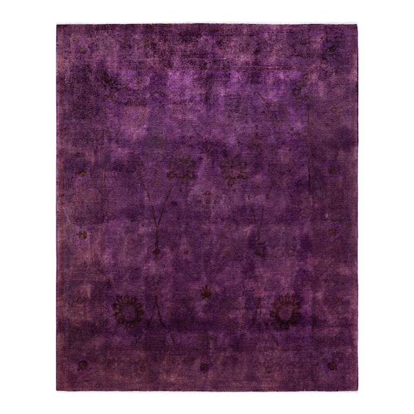 Solo Rugs Vibrance One-of-a-Kind Contemporary Purple 8 ft. 3 in. x 9 ft. 8 in. Overdyed Area Rug
