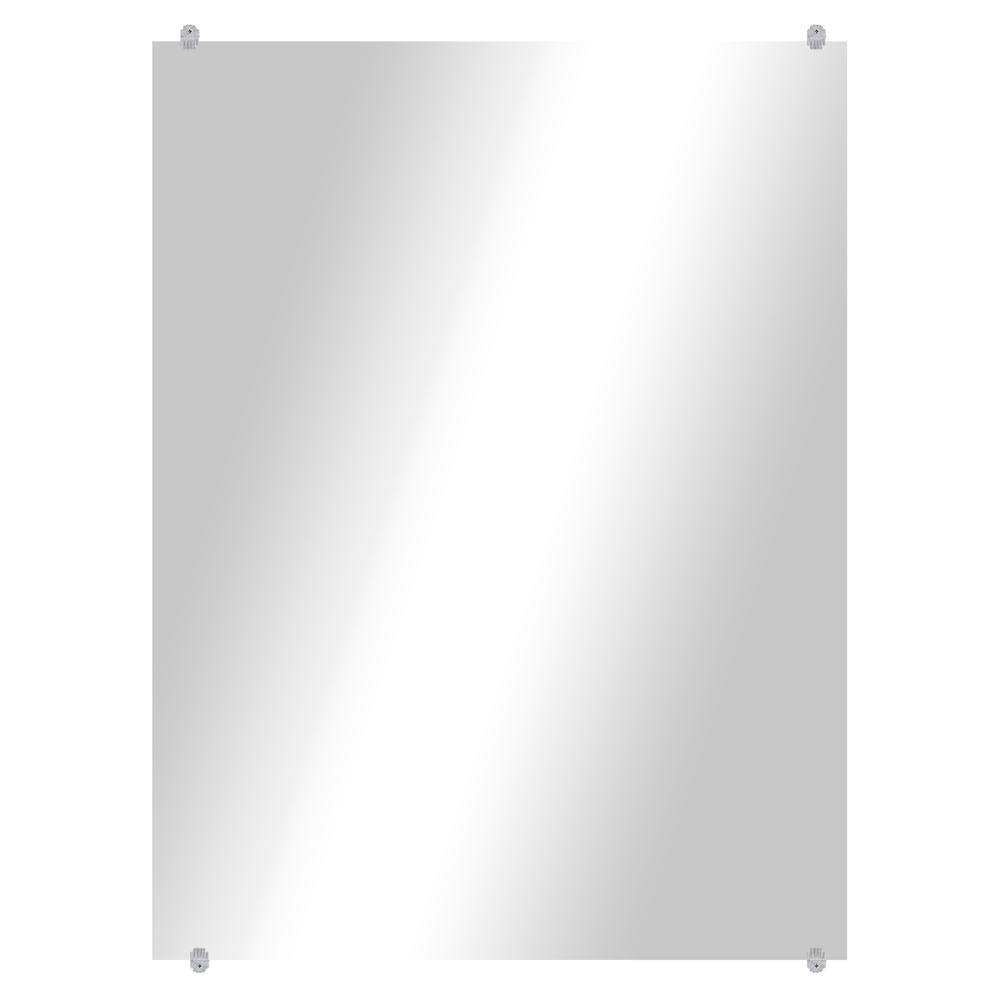 Modern Rustic (62in. W x 33.5in. H) Frameless Rectangular Wall Mirror with 