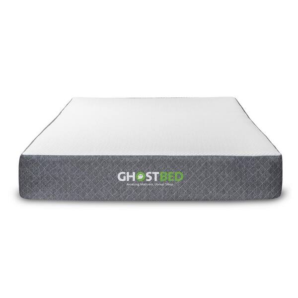 GHOSTBED 10 in. Low Profile Medium Firm Cool Gel Memory Foam Smooth Top Queen Short Mattress