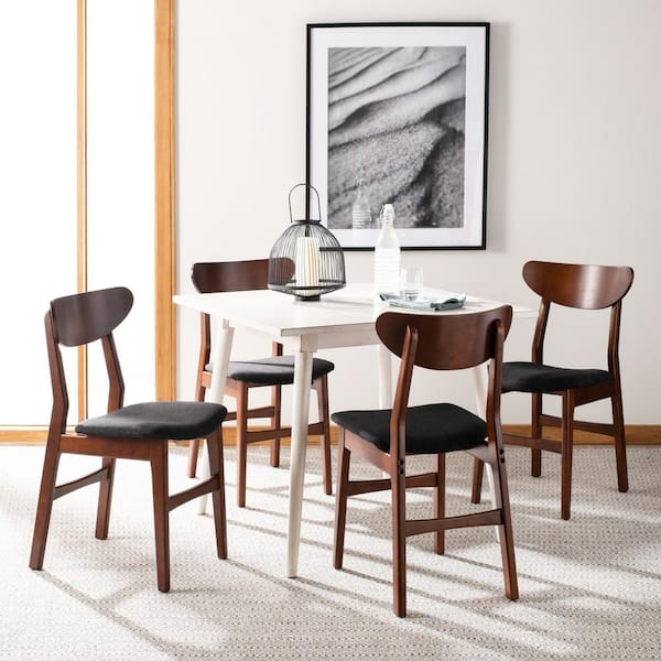 Safavieh Lucca Walnut Black Dining, Safavieh Dining Table And Chairs