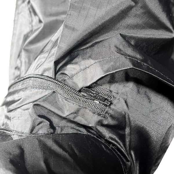 Boss X-Large Black Nylon Ripstop Rain Jacket with Storm Flap