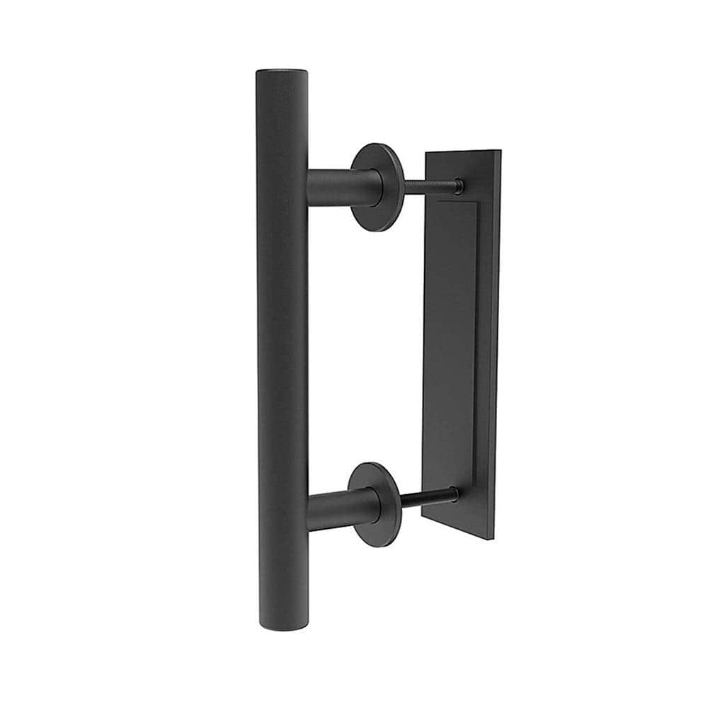 12 in. Round Matte Black Ladder Pull and Flush Sliding Barn Door Handle price history on PriceWatchPro