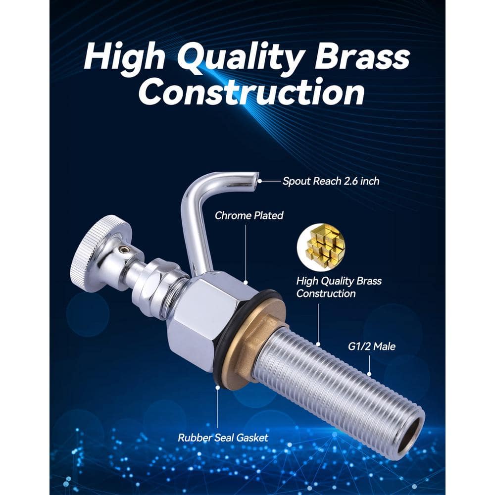 ARCORA AR71064A1C Single Handle Deck Mount Brass Kitchen Faucet 0.4 GPM Dipper Well Faucet And Bowl Set