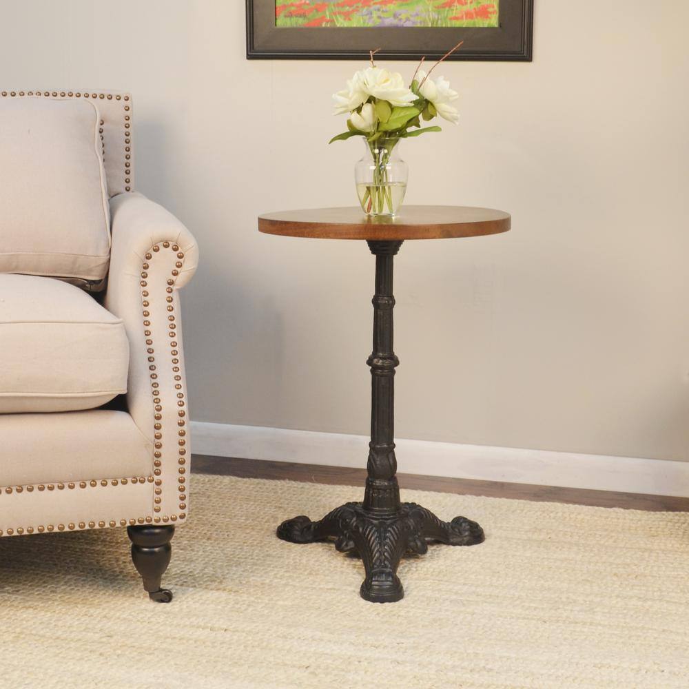 Brera Chestnut/Black Wood Top Accent Table - thumbnail 7