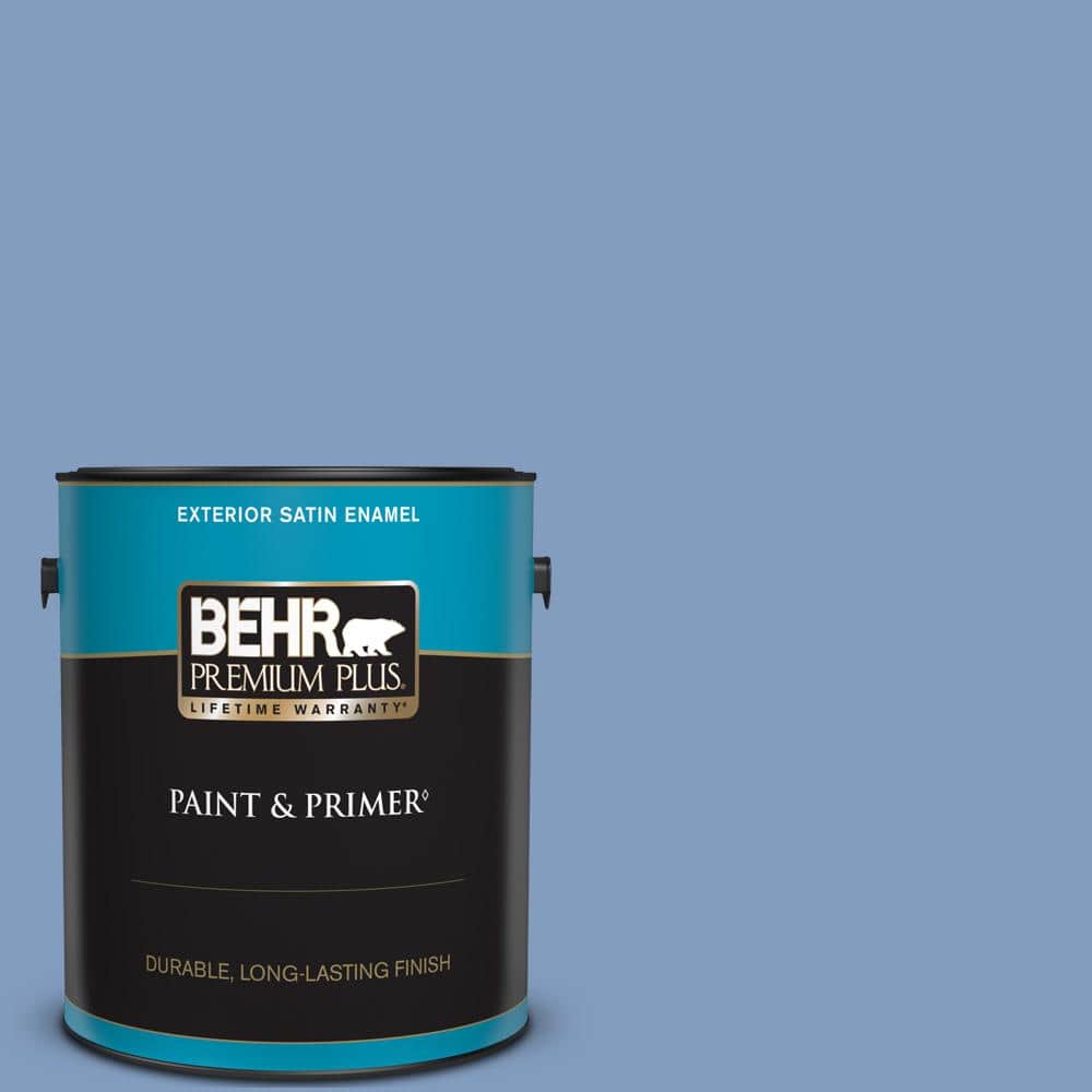 BEHR PREMIUM PLUS 1 gal. M5304 Washed Denim Satin Enamel Exterior