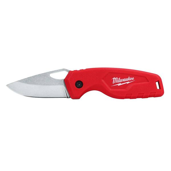 Milwaukee FASTBACK Stainless Steel Folding Knife with 2. 95 in. Blade and Compact Folding Knife with 2. 5 in. Blade (2-Piece)