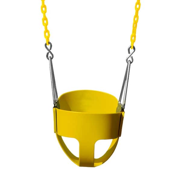 Swing-N-Slide Playsets Yellow Full Bucket Toddler Swing with Yellow Chains