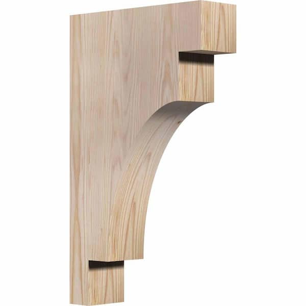 Ekena Millwork 3-1/2 in. x 12 in. x 20 in. Douglas Fir Mediterranean Smooth Corbel