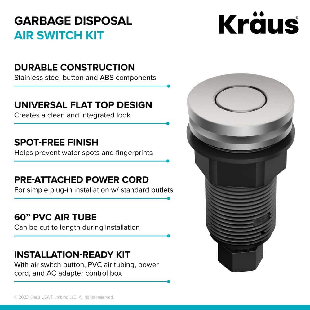 Spot-Free Stainless Steel Garbage Disposal Air Switch Kit