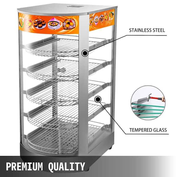VEVOR Commercial Food Warmer Display 2 Tiers, 800W Pizza Warmer Countertop  Pastry Warmer with Water Tray SPBWJCYBXGGHBTNRNV1 - The Home Depot