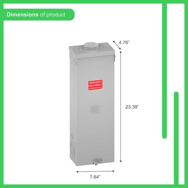 Square D QO 70 Amp to 200 Amp 2-Pole Outdoor Circuit Breaker Enclosure