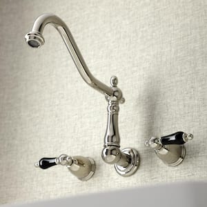 Duchess 2-Handle Wall-Mount Kitchen Faucet in Polished Nickel