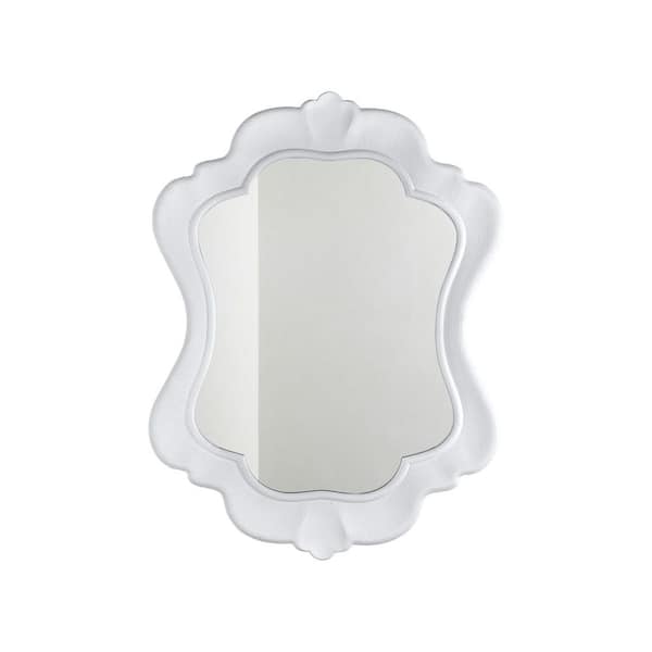 24 in. W x 32 in. H Modern French Style Unique Art deco Framed Wall Decorative Vanity Mirror
