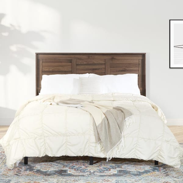 OSP Home Furnishings Stonebrook Queen/Full Headboard in Classic Walnut Finish
