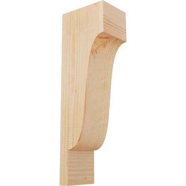 Ekena Millwork 5-1/2 in. x 8 in. x 24 in. Douglas Fir Newport Smooth Corbel