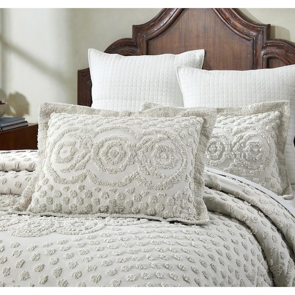 Better Trends Heirloom Collection Ivory 100% Cotton Euro Sham
