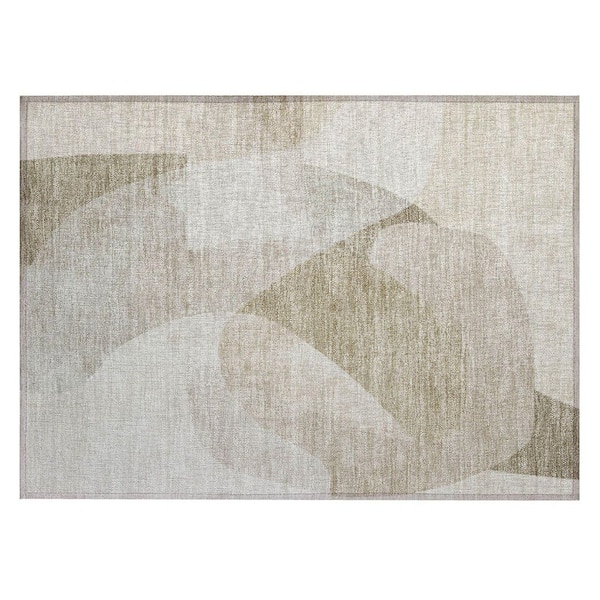 Addison Rugs Chantille Machine Washable Indoor/Outdoor Abstract ACN2057 Beige 1 ft. 8 in. x 2 ft. 6 in. Accent Rug
