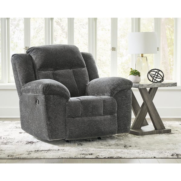Frohn Gray Polyester Rocker Recliner