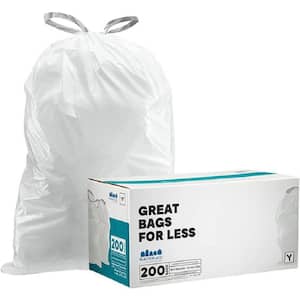 simplehuman Custom Fit Can Liners R 10L2.6G White Pack Of 240 - Office Depot