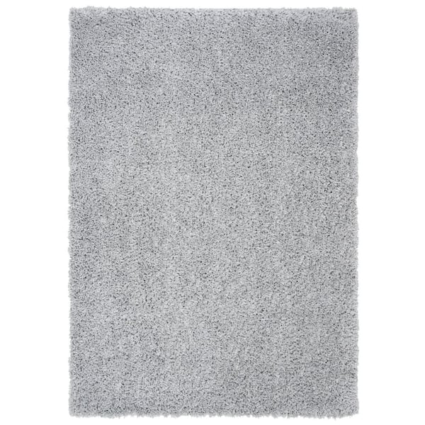 SAFAVIEH August Shag Silver 7 ft. x 9 ft. Solid Area Rug