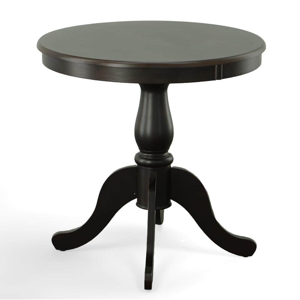 Espresso Medium Wood Round Pedestal Dining Table