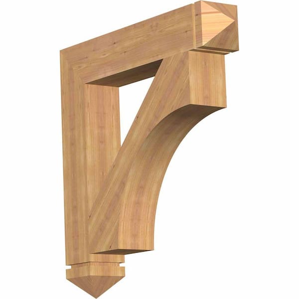 Ekena Millwork 5-1/2 in. x 34 in. x 34 in. Western Red Cedar Westlake Arts and Crafts Smooth Bracket
