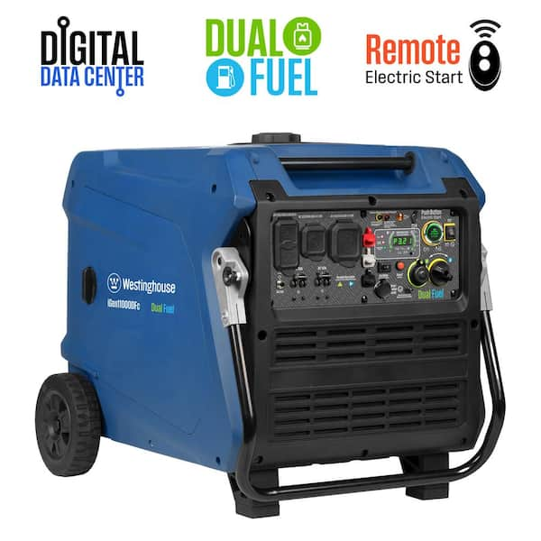 11,000-Watt Electric Start Gasoline and Propane Inverter Generator with CO Sensor, Dual Fuel