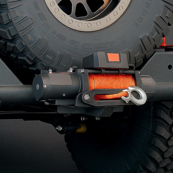 Winch Mount, 15000 lbs. / 6803 kg Load Capacity, Trailer Hitch Winch Mount with 50.8 mm Receiver, 2 Mounting Hole Design