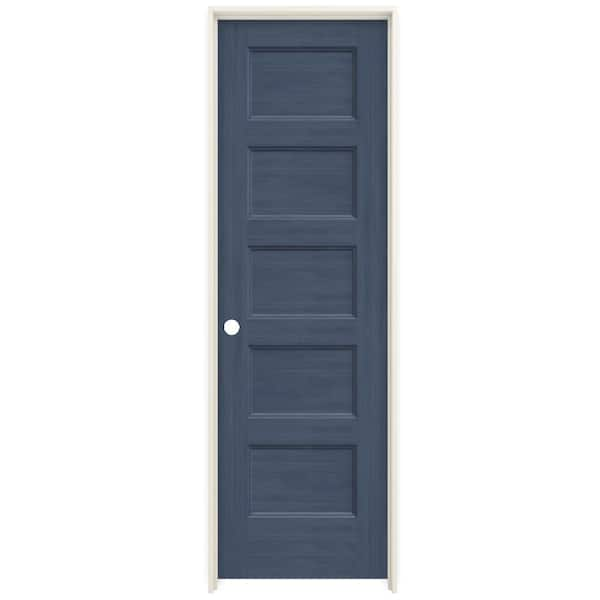 JELD-WEN 24 In. X 80 In. Conmore Denim Stain Smooth Hollow Core Molded ...