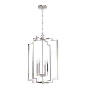 Zoanne 4-Light Brushed Nickel Island Pendant Light