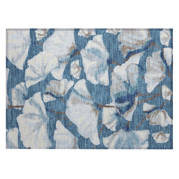 Chantille Machine Washable Indoor/Outdoor Abstract ACN2405 Blue 2 ft. x 3 ft. Accent Rug