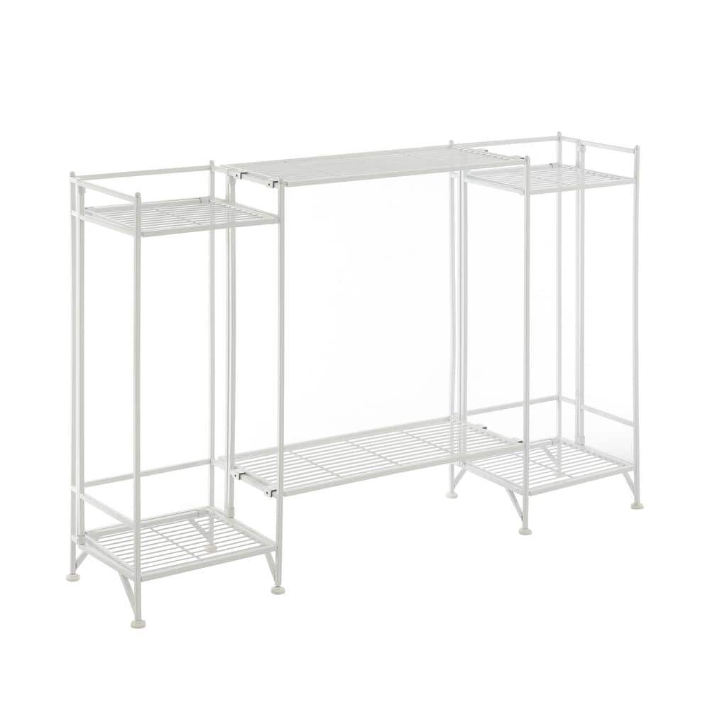 Convenience Concepts Xtra Storage 2 Tier Folding White Metal Household ...