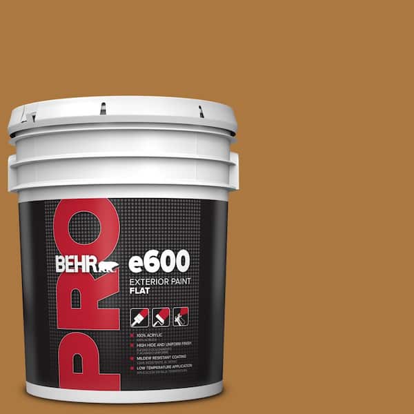 BEHR PRO 5 gal. #M250-7 Blonde Wood Flat Exterior Paint