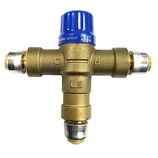 SharkBite 1/2 in. Push-to-Connect Brass Heat Guard 110-D Thermostatic Mixing Valve