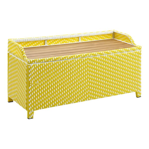 White plastic discount outdoor storage bench