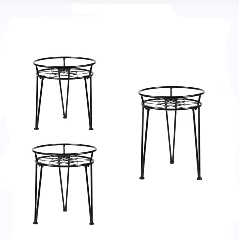 3 PCS Rustic Black Metal Plant Stand for Garden (9 in. W x 10 in. H) price history on PriceWatchPro