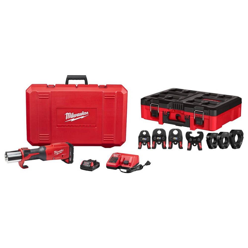 M18 18-Volt Lithium-Ion Brushless FORCE LOGIC Press Tool with 1/2 in. - 2 in. IPS-P Jaw and Pivoting Ring Kit price history on PriceWatchPro