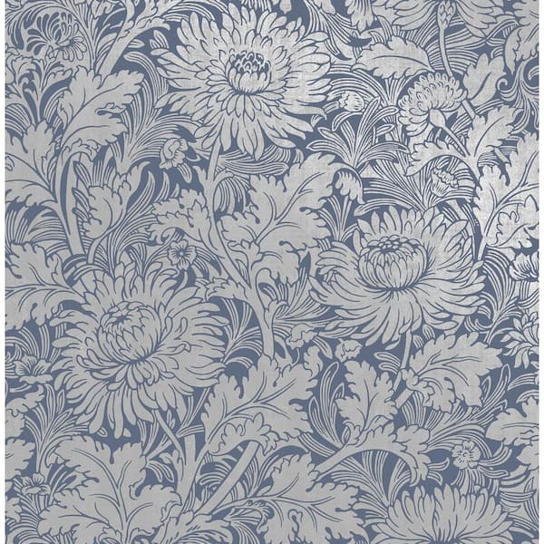 A-Street Prints Nocturnum Blue Leaf Paper Strippable Roll Wallpaper (Covers  56.4 sq. ft.) 2763-24201 - The Home Depot