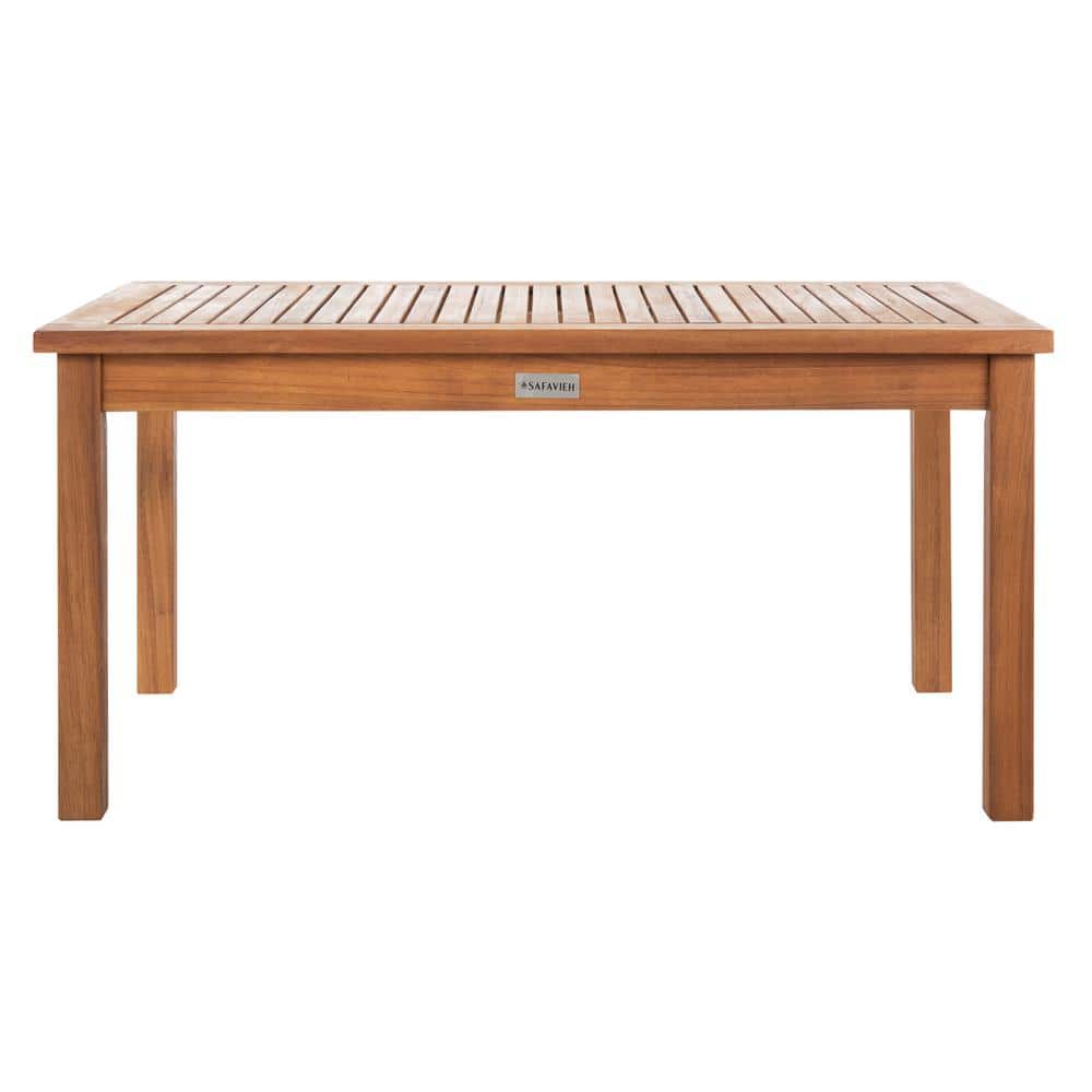 Carson 4-Piece Natural Acacia Outdoor Set with Navy Cushions