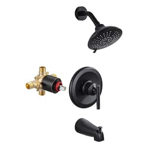 Single Handle 5-Spray Shower Faucet 1.8 GPM with Tub Spout in. Oil Rubbed Bronze Valve Included