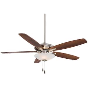 Mojo 52 in. Integrated LED Indoor Brushed Nickel Ceiling Fan with Light Kit