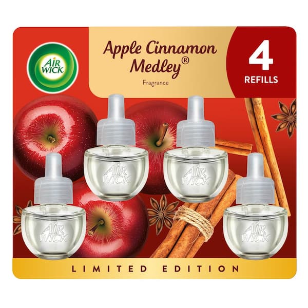 0.67 oz. Apple Cinnamon Medley Scented Oil Plug-In Automatic Air Freshener Refill (4-Refills)