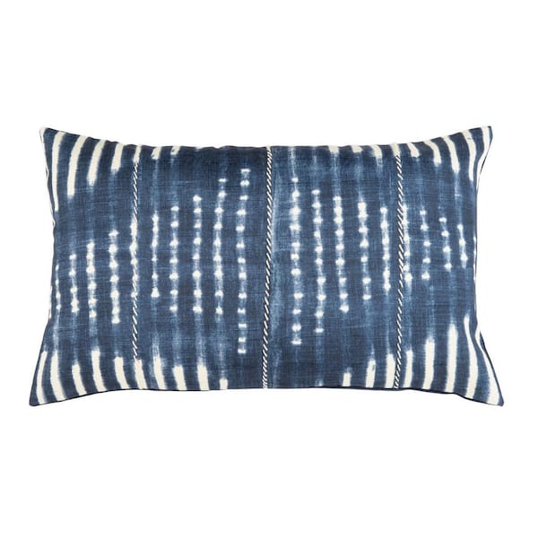 SAFAVIEH Laurena Blue/Cream 12 in. x 20 in. Throw Pillow